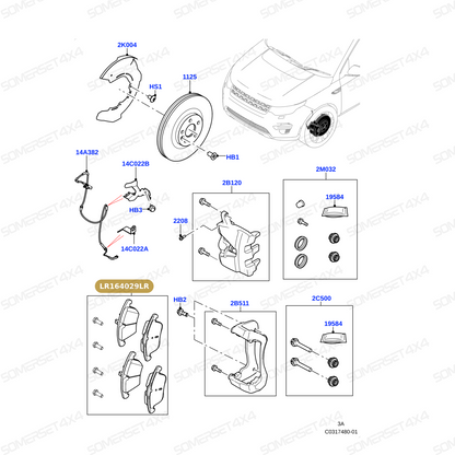 LR164029LR GENUINE LAND ROVER - Brake Pads