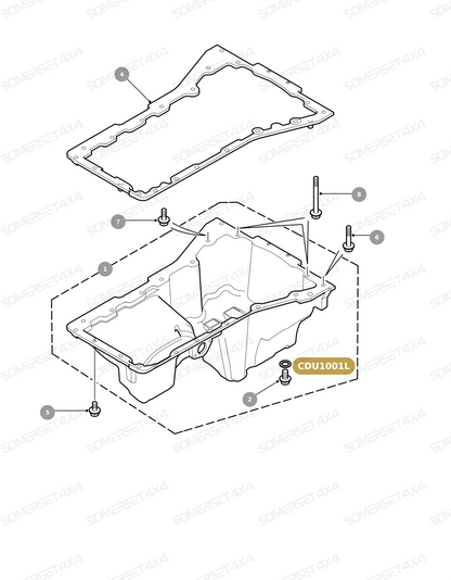 CDU1001L LAND ROVER - WASHER FOR DRAIN PLUG - BLOCK - CRANKSHAFT AND PISTONS - TD5 From PR2 ALLMAKES OE