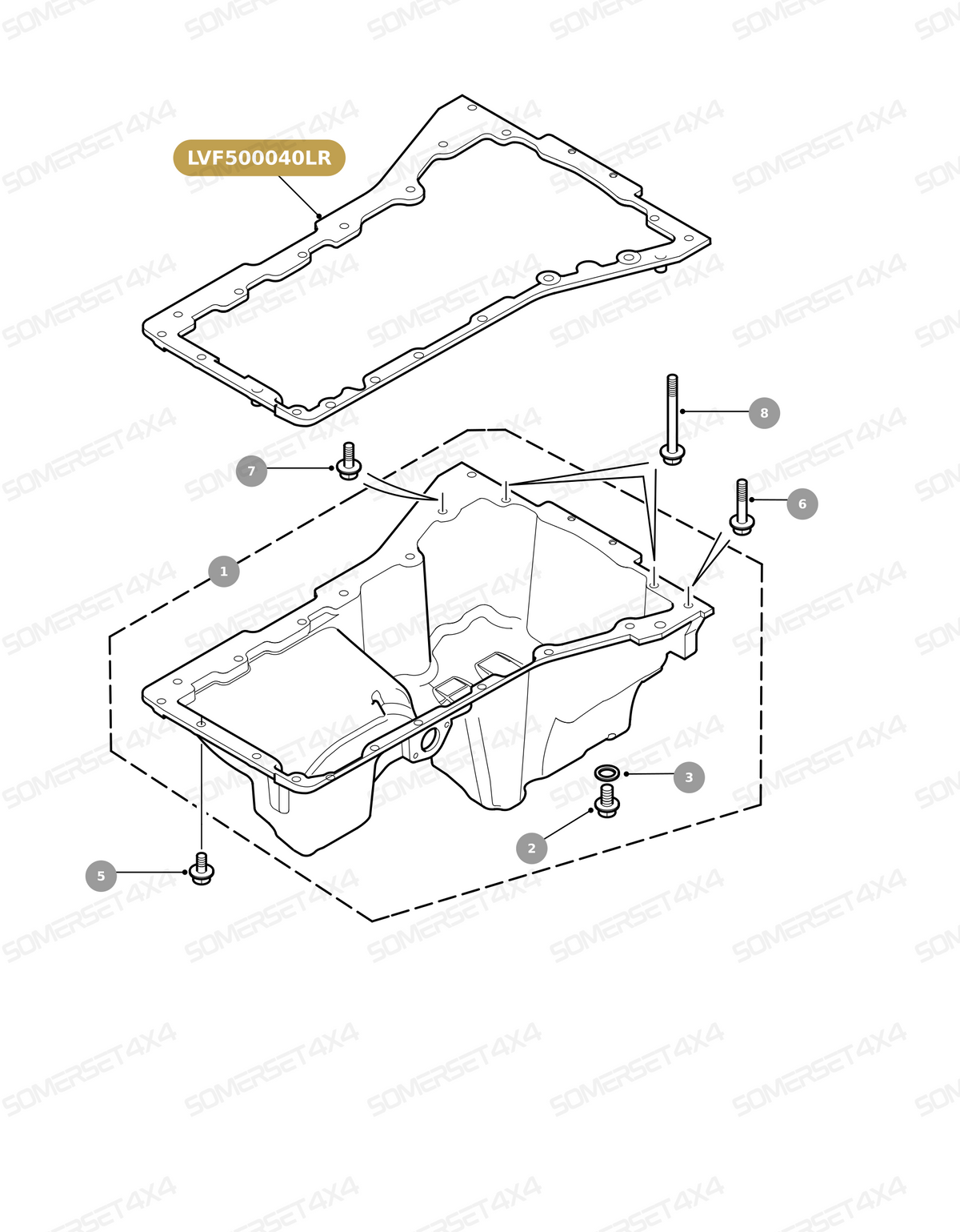 LVF500040LR GENUINE LAND ROVER - GASKET
