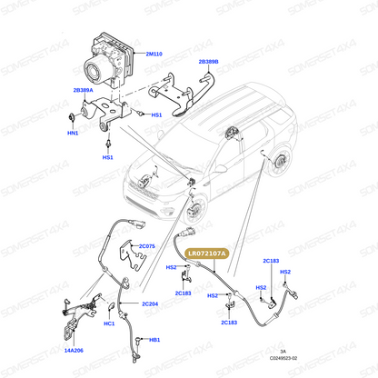 LR072107A LAND ROVER - SENSOR-ABS From ATE