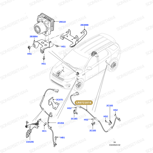 LR072107A LAND ROVER - SENSOR-ABS From ATE