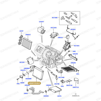 LR097253LR GENUINE LAND ROVER - EVAPORATOR
