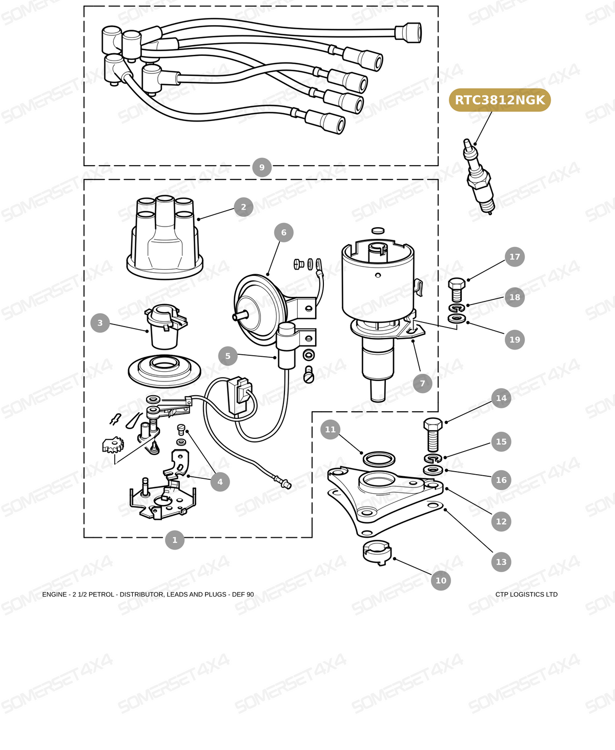 RTC3812NGK LAND ROVER - SPARK PLUG
