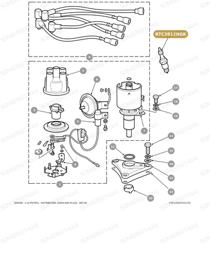 RTC3812NGK LAND ROVER - SPARK PLUG