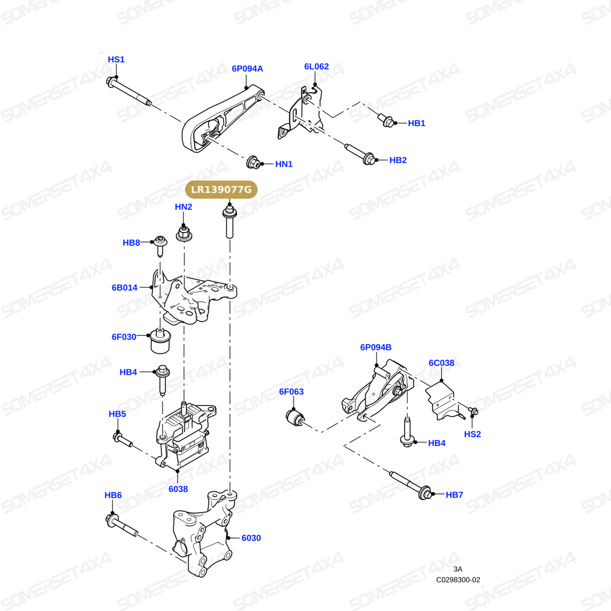 LR139077G LAND ROVER - BOLT From PR2 ALLMAKES OE