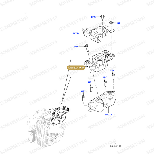 LR061456V LAND ROVER - HOUSING - TRANSMISSION EXTENSION From OEM VIBRACOUSTIC