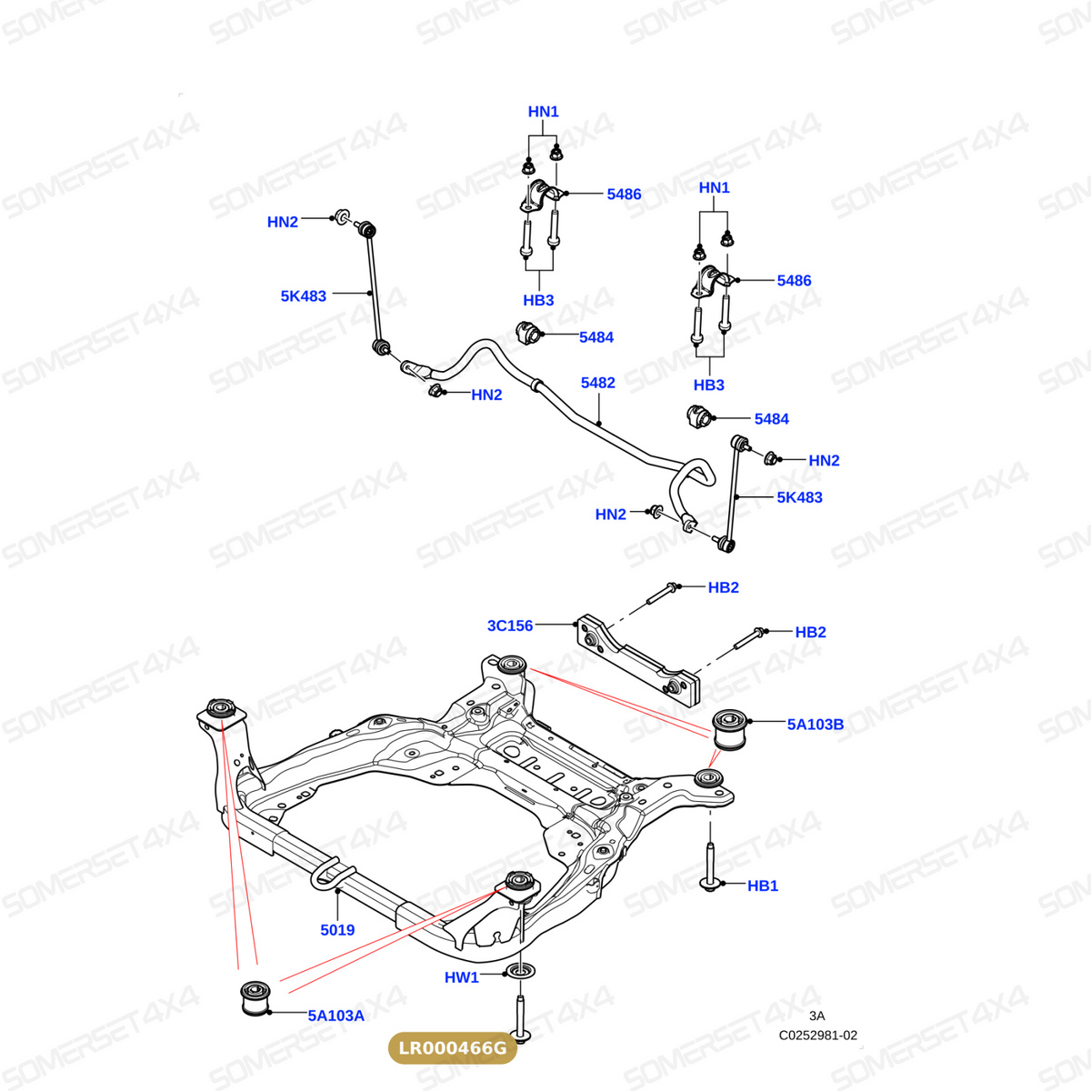 LR000466G LAND ROVER - BOLT AND WASHER ASSY - HEX HEAD From PR2 ALLMAKES OE