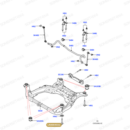 LR000466G LAND ROVER - BOLT AND WASHER ASSY - HEX HEAD From PR2 ALLMAKES OE
