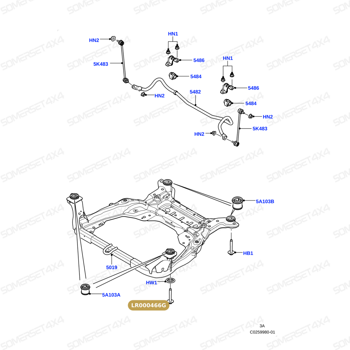 LR000466G LAND ROVER - BOLT AND WASHER ASSY - HEX HEAD From PR2 ALLMAKES OE