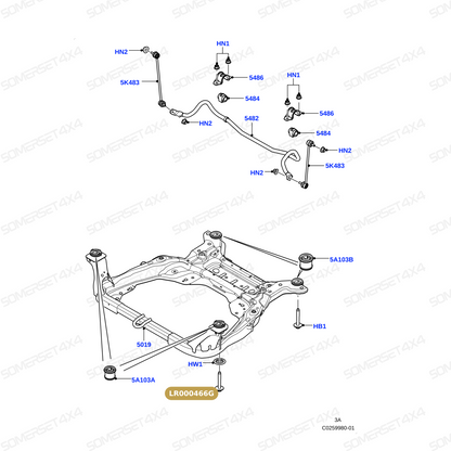 LR000466G LAND ROVER - BOLT AND WASHER ASSY - HEX HEAD From PR2 ALLMAKES OE