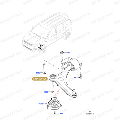 LR166006LR GENUINE LAND ROVER - ARM - FRONT SUSPENSION
