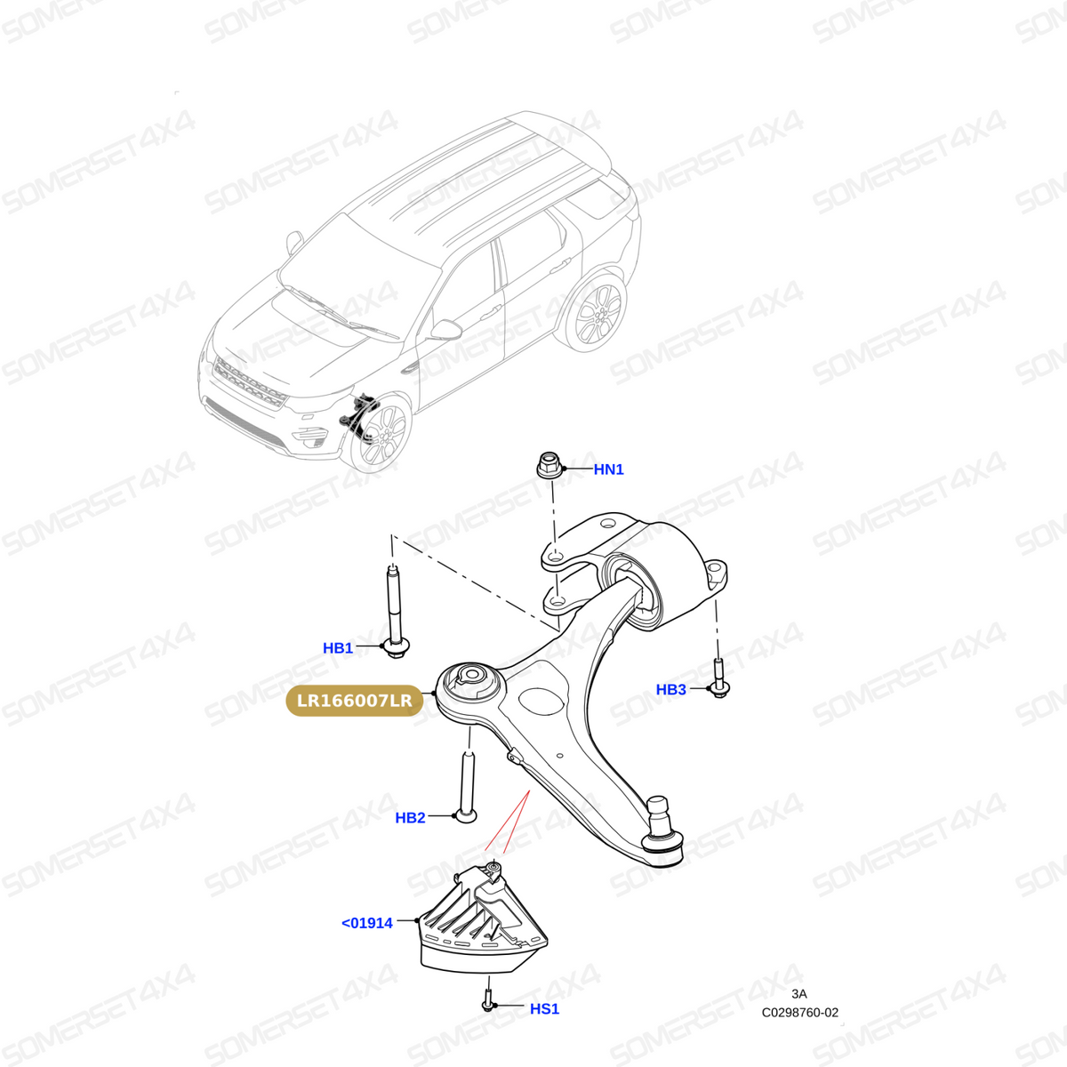 LR166007LR GENUINE LAND ROVER - ARM - FRONT SUSPENSION