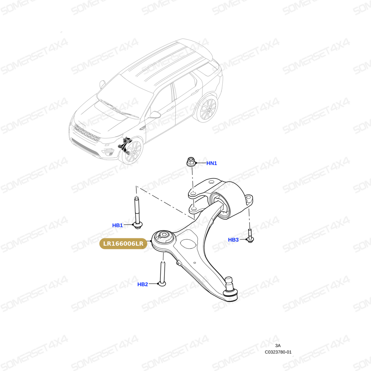 LR166006LR GENUINE LAND ROVER - ARM - FRONT SUSPENSION