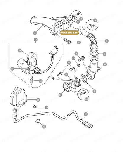 WAL100120 LAND ROVER - GASKET-EGR PIPE From NULL