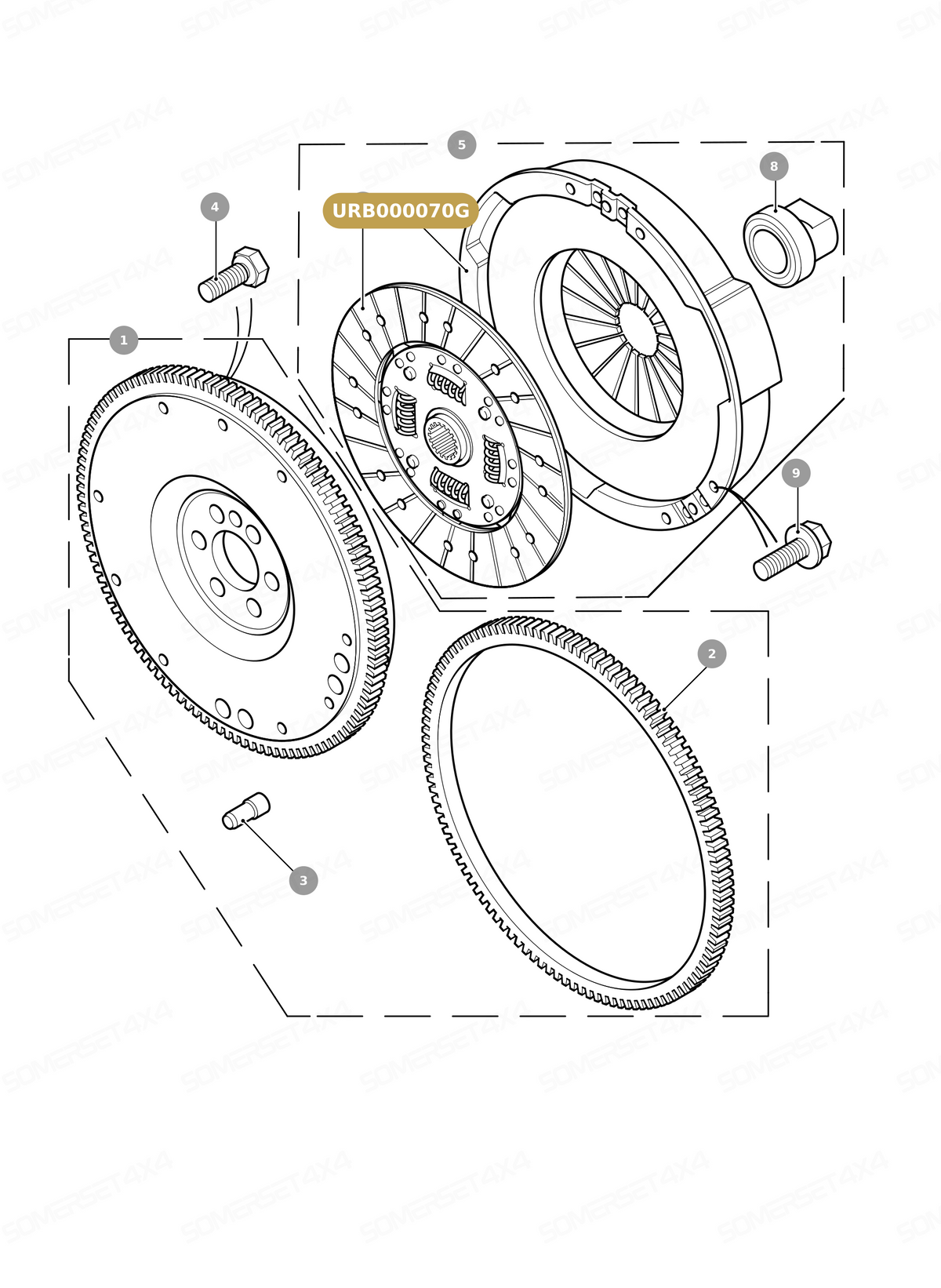 URB000070G LAND ROVER - CLUTCH COVER From AP DRIVELINE