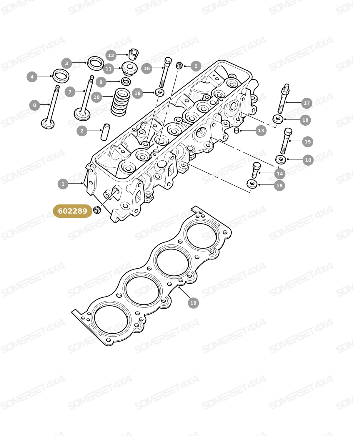 602289 LAND ROVER - CUP PLUG - CYLINDER HEAD From PR2 ALLMAKES OE