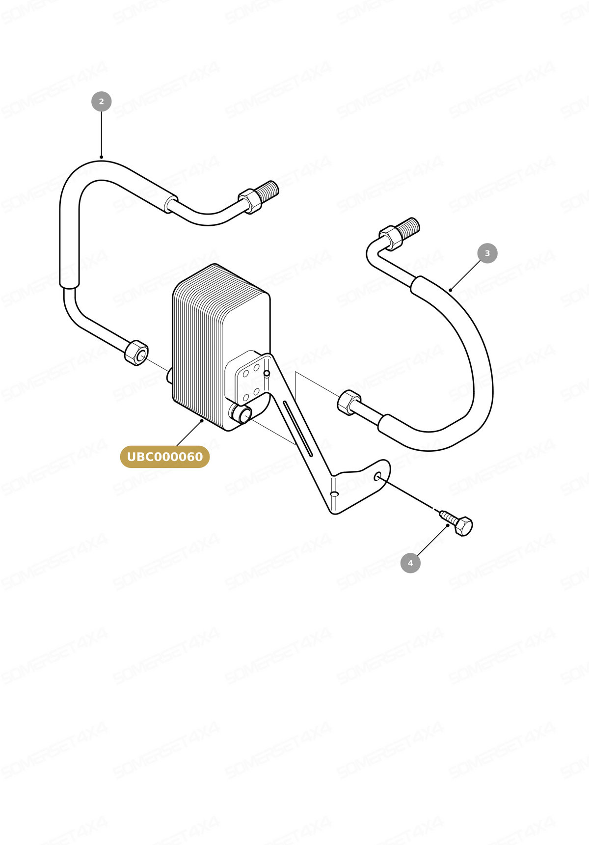 UBC000060 OIL COOLER From ALLMAKES