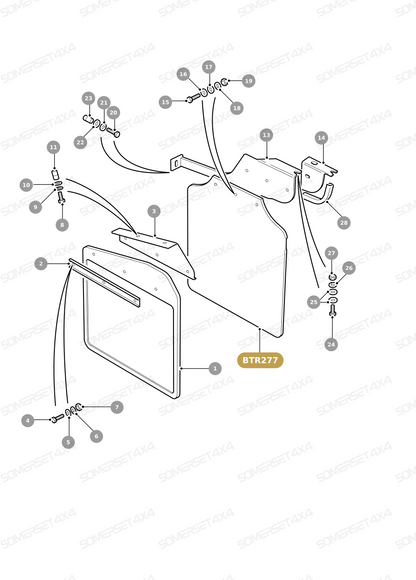 BTR277 LAND ROVER - REAR MUD FLAP - FLAP ONLY From ALLMAKES