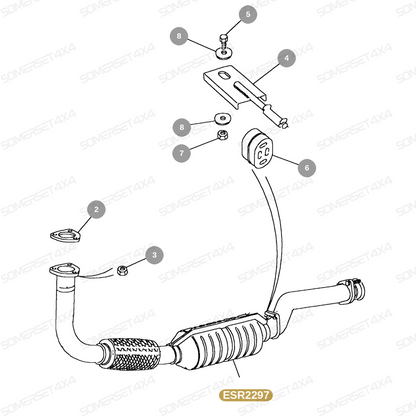 ESR2297 LAND ROVER - DOWN PIPE - EXHAUST - LESS CATALYST - DIESEL From ALLMAKES