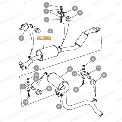ESR358 LAND ROVER - SILENCER - 200TDI From ALLMAKES