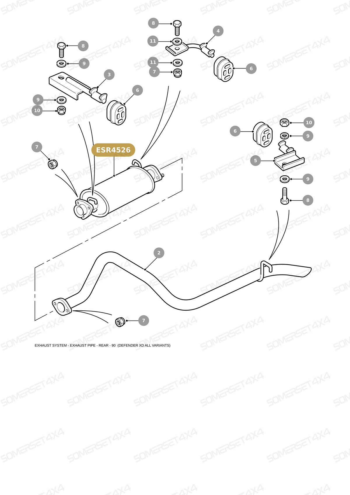 ESR4526 LAND ROVER - SILENCER - 300TDI From ALLMAKES