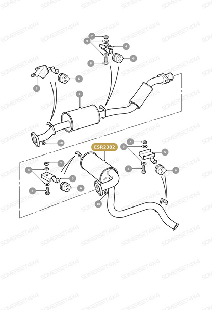 ESR2381 LAND ROVER - SILENCER - DIESEL From ALLMAKES