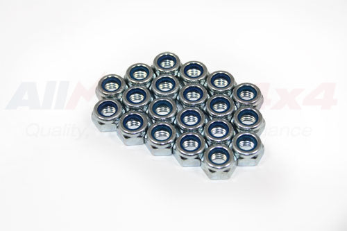 FY106046 LAND ROVER - M6 NYLOC NUTS 985 BZP - ALL VEHS