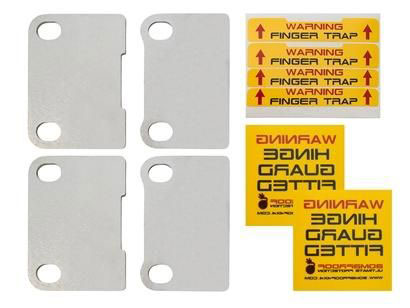 G1398 LAND ROVER - Bombproof door hinge security plates for 2 door Defenders