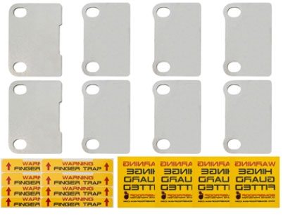 G1399 LAND ROVER - Bombproof door hinge security plates for 4 door Defenders