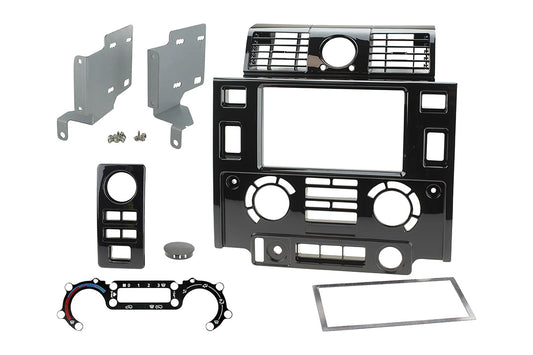 GA2681 LAND ROVER - PIANO BLK PUMA DOUBLE DIN FASCIA MOVEABLE VENTS