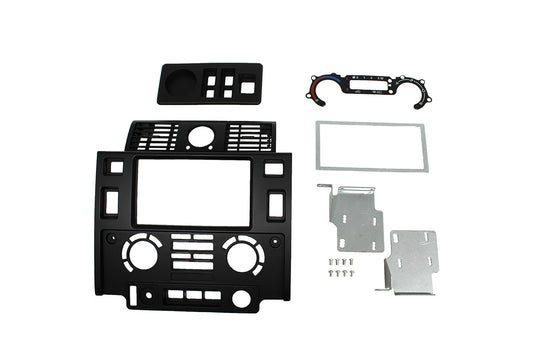 GA2682 LAND ROVER - MATT BLK PUMA DOUBLE DIN FASCIA MOVEABLE VENTS