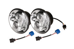 GA6283 LAND ROVER - PAIR 7 INCH ROUND LED HEADLAMP LHD From BRITPART