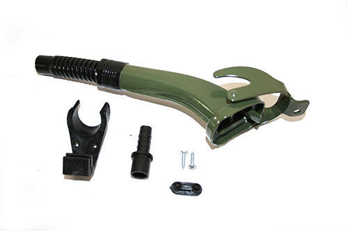 GE1002 LAND ROVER - PLASTIC NOZZLED SEMI FLEXIBLE JERRY CAN SPOUT - KHAKI (GREEN)
