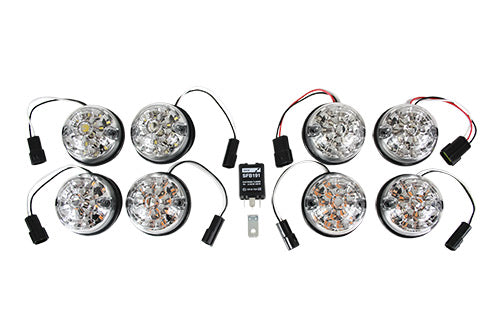 GL1191 LAND ROVER - CLEAR LENS LED LIGHT KIT FOR DEFENDER 90/110 AND SERIES 3 From WIPAC