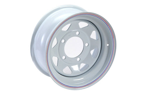 GRW001 LAND ROVER - 7x16 ET00 white 8 spoke steel wheel for DEF/D1/RRC