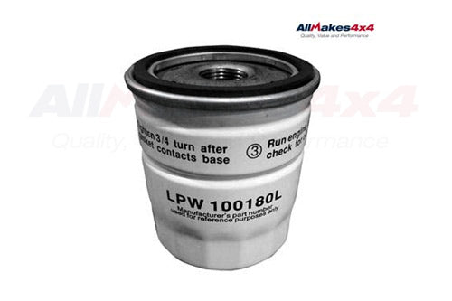 LPW100180L LAND ROVER - OIL FILTER - CARTRIDGE TYPE - 1.8 4 CYL PETROL - Suitable for Freelander 1