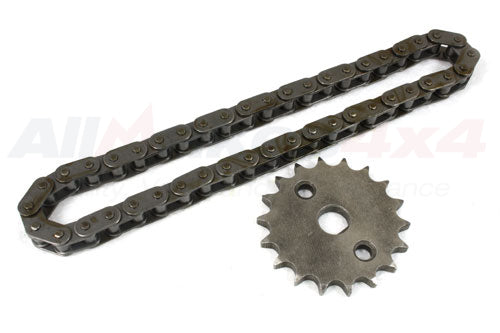 LQX100130 LAND ROVER - CHAIN AND SPROCKET - ANCILLIARY - SET OIL PUMP - TD5 - Suitable for Discovery 2, Defender 1983-2006