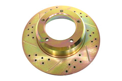 LR017951CDG LAND ROVER - Front cross drilled and grooved solid brake discs for DEF/D1/RRC