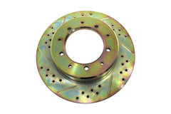 LR017953CDG LAND ROVER - Rear cross drilled and grooved solid brake discs for 90/D1/RRC