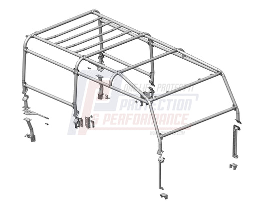 PPLR242 LAND ROVER - P&P 110SW 83-2016 6 POINT FULL EXTERNAL ROLL CAGE