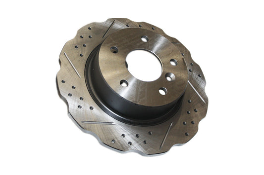 SDB000470WCDG LAND ROVER - WAVY CROSS DRILLED & GROOVED REAR BRAKE DISC - Suitable for Discovery 2, P38