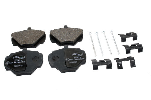 SFP500190G LAND ROVER - BRAKE PAD SET FOR REAR BRAKES - LESS PINS AND CLIPS - Suitable for Defender 90 83-06, Defender 90 2007 Onwards & Discovery 1 From DELPHI