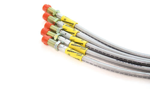 SLR0300-5P2 LAND ROVER - GOODRIDGE +2" EXT BRAKE HOSE KIT D1 1989 TO 1992 5 LINE KIT From GOODRIDGE