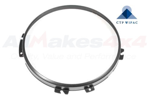 STC3018 LAND ROVER - BEZEL - HEADLAMP - FRONT - BLACK - WITHOUT HEADLAMP LEVELING - Suitable for All Defenders From WIPAC