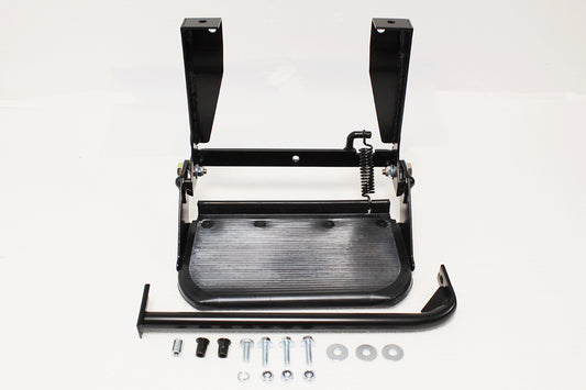 STC7631 LAND ROVER - SIDE STEP FOLDING - BLACK - RUBBER TOP- DEFENDER