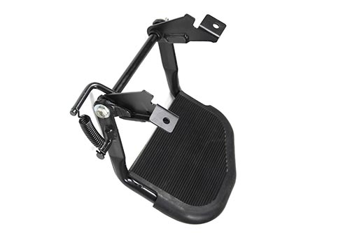 STC7632 LAND ROVER - REAR FOLDING STEP - BLACK - RUBBER TOP - Suitable for All Defenders