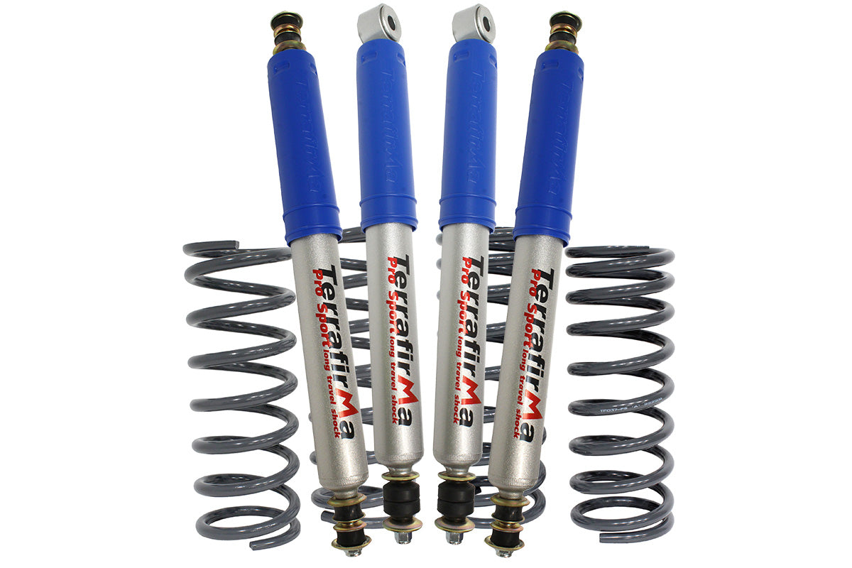 TF198 TERRAFIRMA LAND ROVER - Standard ride height heavy load suspension kit Defender 90 Pro Sport shocks