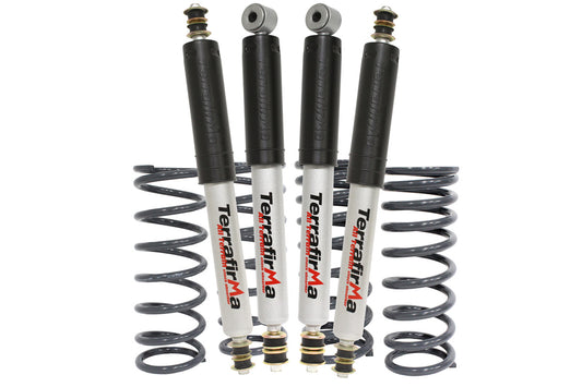 TF202 TERRAFIRMA LAND ROVER - 2" lift medium load suspension kit with All Terrain shocks for Def 90, D1 & RRC