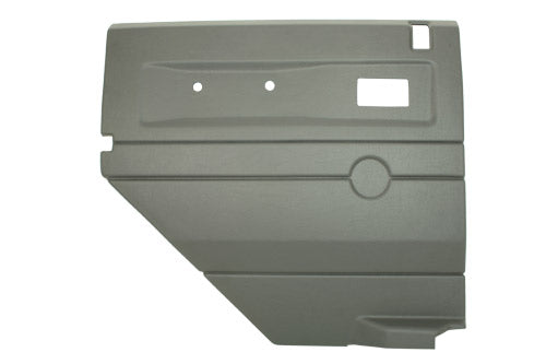 TF2497 TERRAFIRMA LAND ROVER - LGREY LH PUSH BUTTON REAR DOOR CARD WITH ELECTRIC WINDOWS DEF UPTO2007
