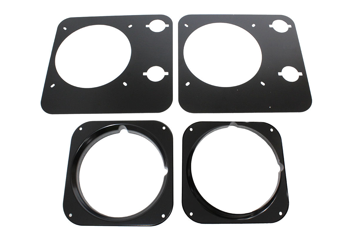 TF273 LAND ROVER - TERRAFIRMA DEFENDER RETRO HEADLAMP BEZELS PLAIN (PAIR)